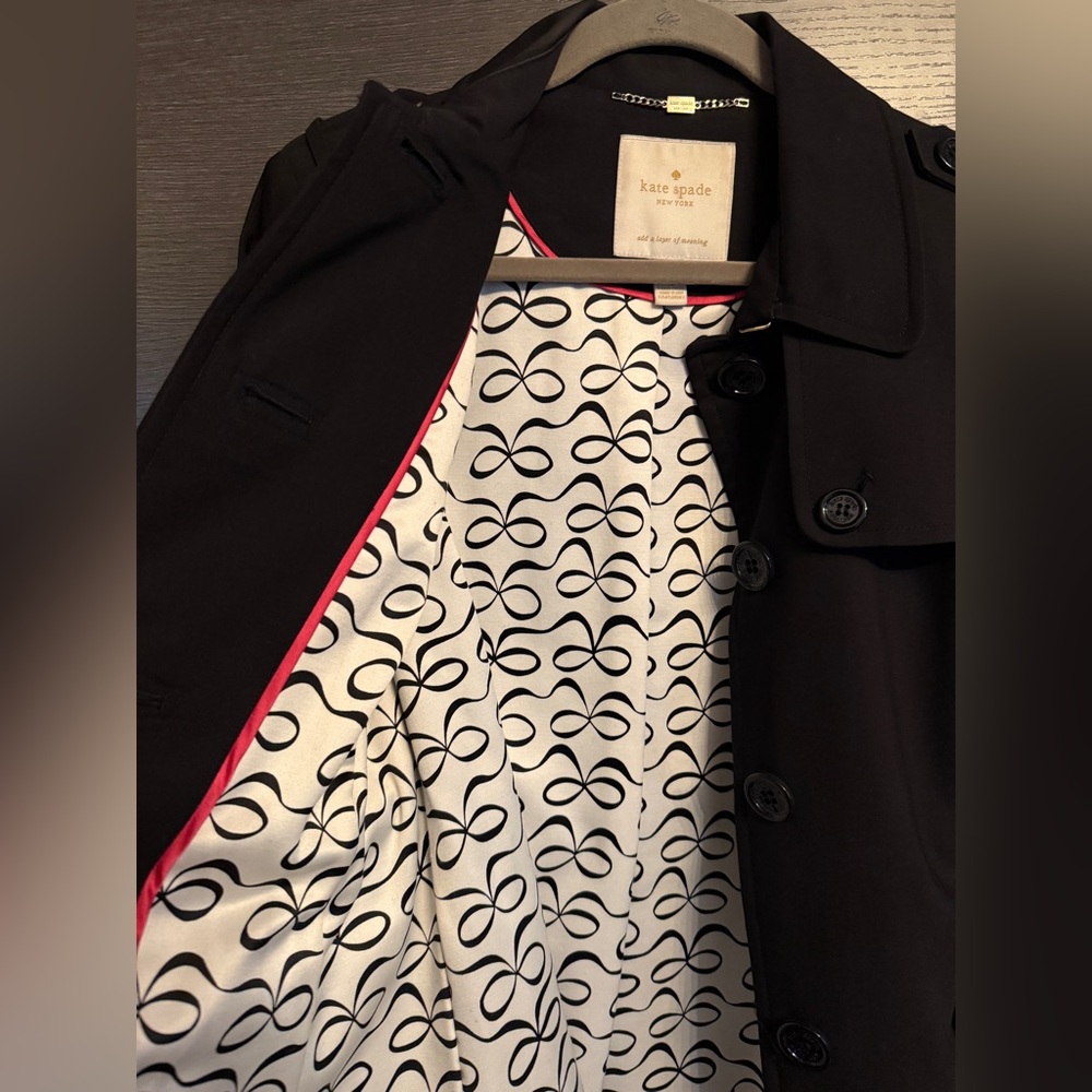 Kate Spade Black and Pink Fabric with Gold Label